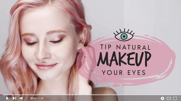 Vector gratuito tutorial de maquillaje en miniatura de youtube