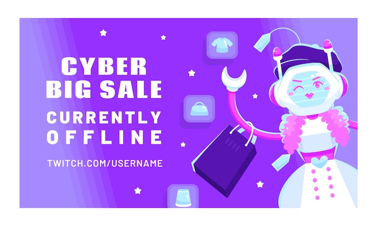 Vector gratuito twitch de fondo para la venta del lunes cibernético