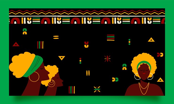 Vector gratuito twitch trasfondo para la celebración del mes de la historia negra
