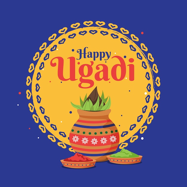 Vector gratuito ugadi en diseño plano