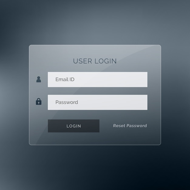 Ui de iniciar sesión oscuro