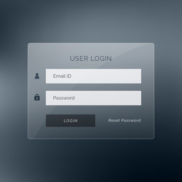 Ui de iniciar sesión oscuro