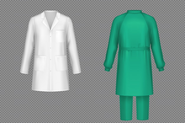 Uniforme médico para cirujano, médico o enfermero.