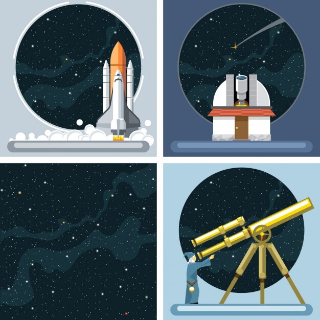 Vector gratuito universo y constelaciones