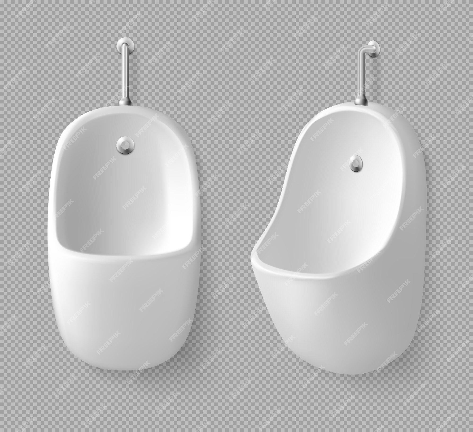 distorsionar maldición crecimiento Urinario de pared de cerámica en vista frontal y lateral de baño masculino.  equipo para baño público para hombres, | Vector Gratis