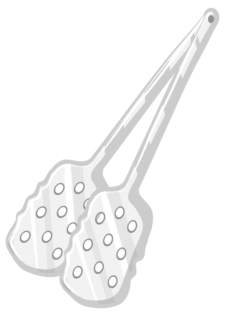 Vector gratuito utensilios de cocina pinzas aislado sobre fondo blanco.