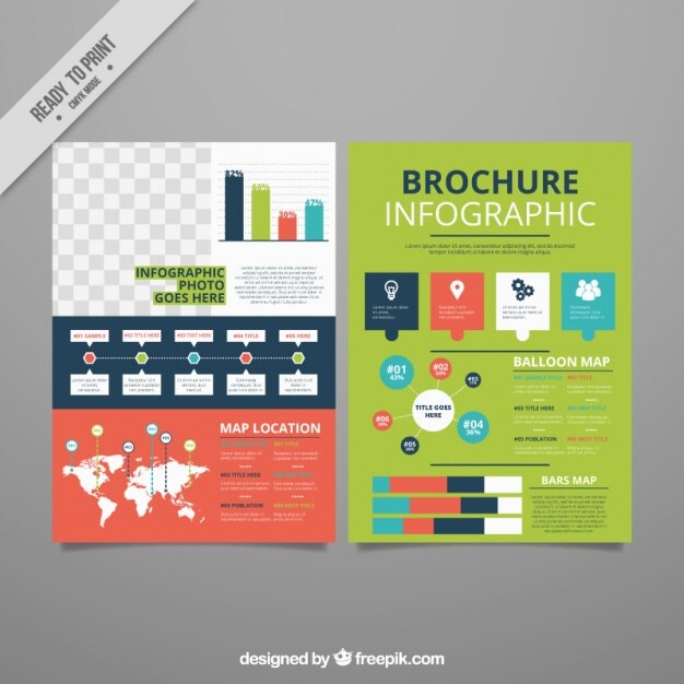 Útil folleto para infografía