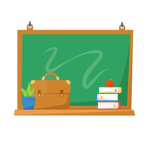Útiles escolares Regreso a la escuela Vector Diseño plano
