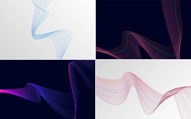 Utilice estos fondos de patrón de ondas geométricas para agregar atractivo visual a sus proyectos