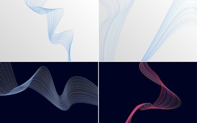 Utilice estos fondos vectoriales de patrón de ondas geométricas para agregar un atractivo visual a su proyecto