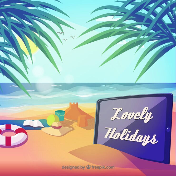 Vector gratuito vacaciones encantadores paisaje