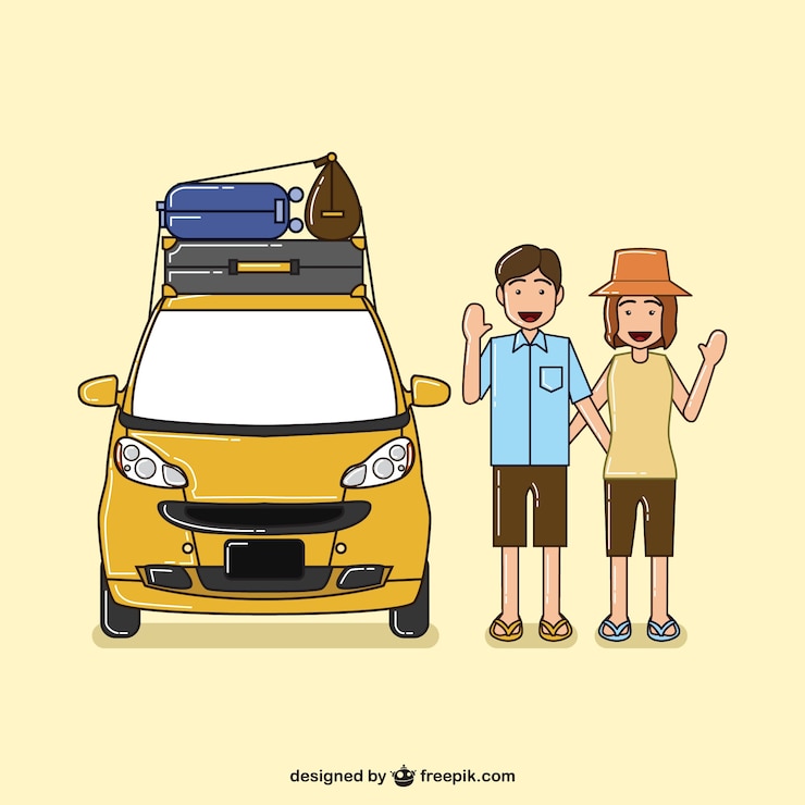 Vector gratuito vacaciones en pareja