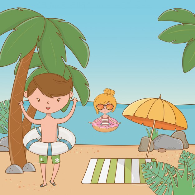 Vacaciones y verano al aire libre.