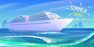 Vector gratuito vacaciones de verano de lujo en crucero