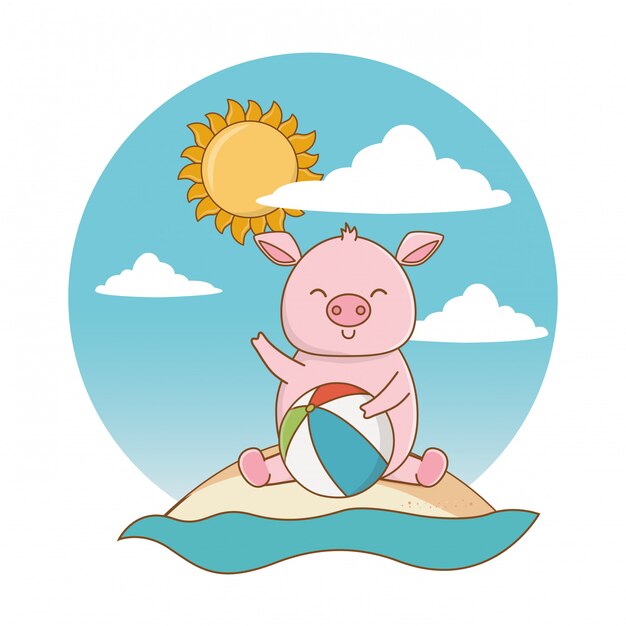 Vacaciones de verano relajarse dibujos animados