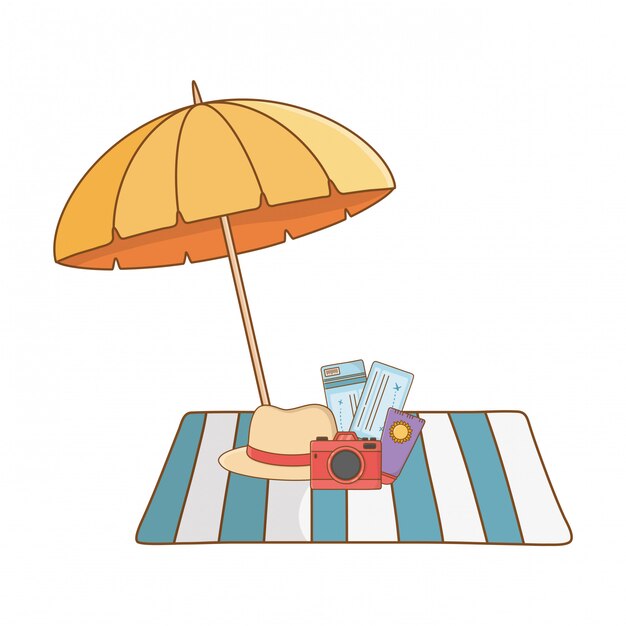 Vacaciones de verano relajarse dibujos animados