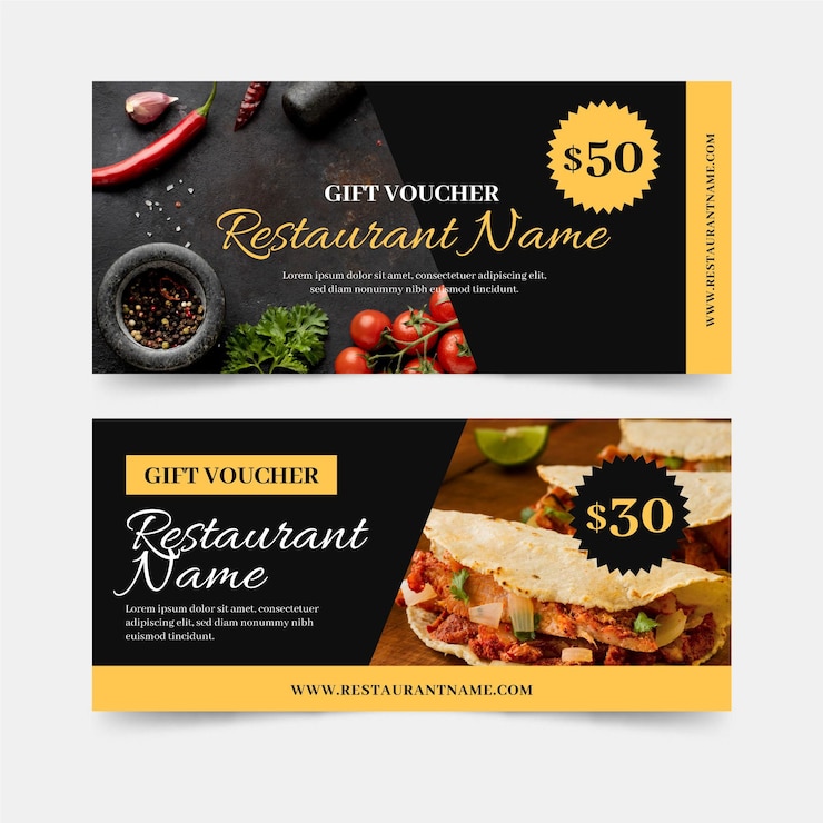 Vector gratuito vale regalo con plantilla de descuento
