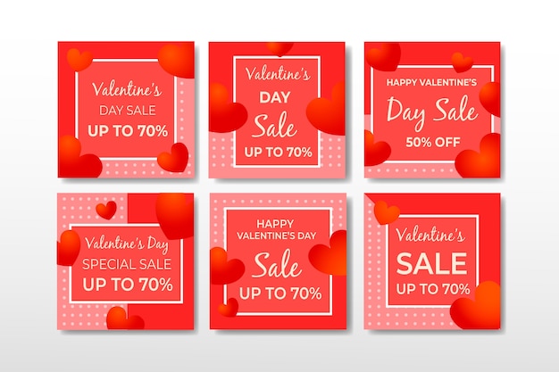 Valentine's day sale instagram post collection