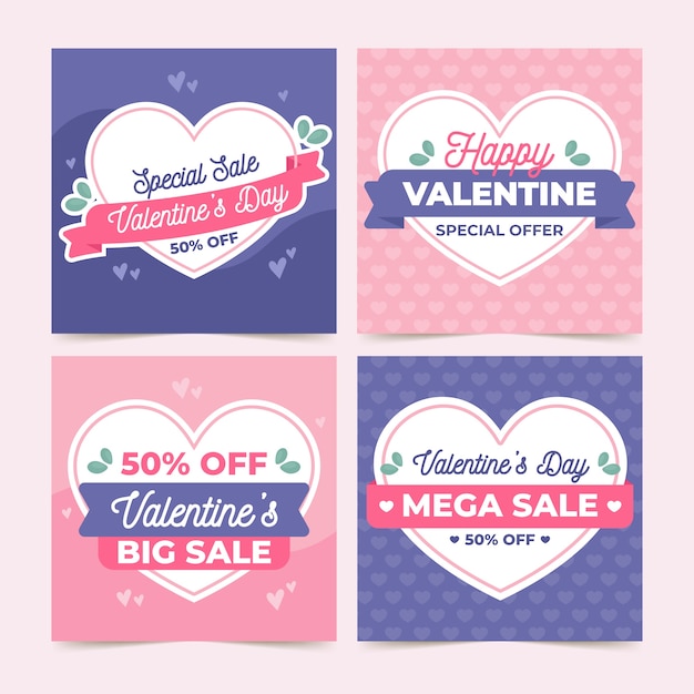 Valentine's day sale instagram post collection