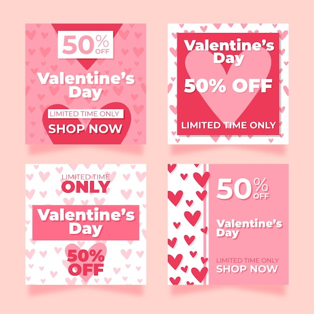 Valentine's day sale instagram post collection