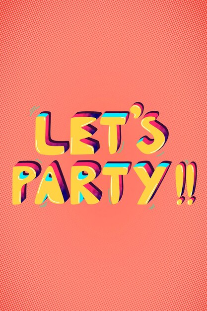 ¡¡Vamos de fiesta!! vector de tipografía de mensaje funky