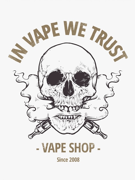 Vector gratuito vaping skull art