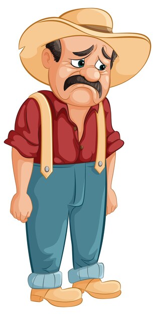 El vaquero triste con el bigote caído