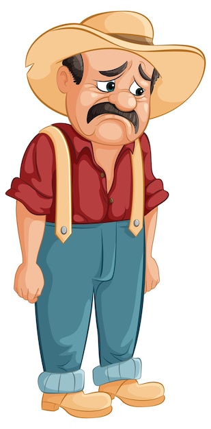 El vaquero triste con el bigote caído