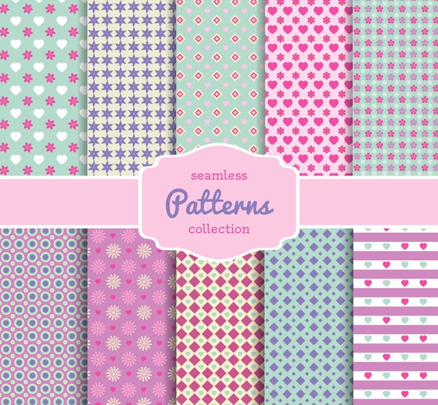 Varias colecciones de papel con motivos florales para álbumes de recortes en tonos pastel