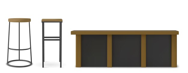 Varias formas de sillas conjunto de ilustración realista