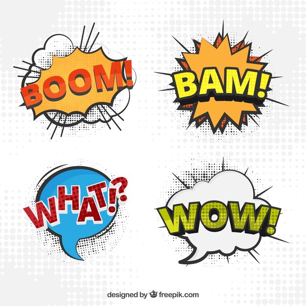 Varias onomatopeyas para comic 