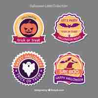 Vector gratuito varias pegatinas de halloween