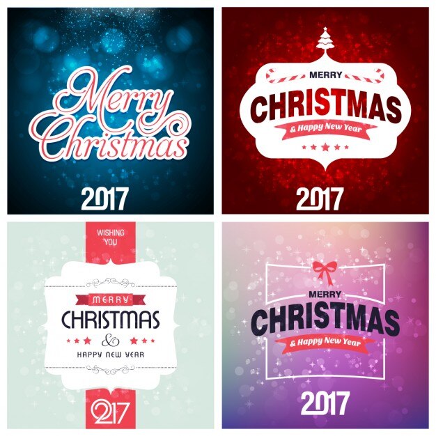Varias tarjetas de navidad 