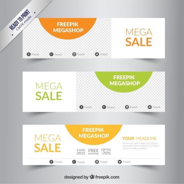 Variedad de banners de rebaja