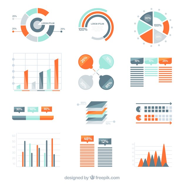 Variedad de diagramas infográficas