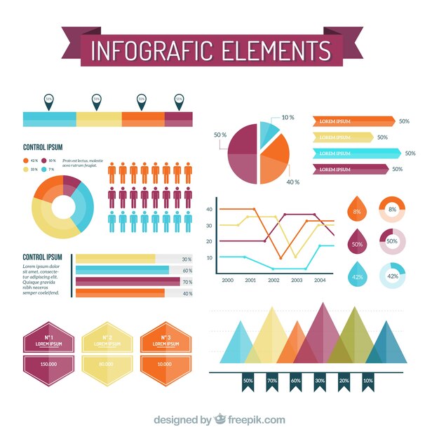 Variedad de elementos infográficos