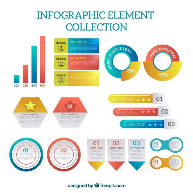 Variedad de elementos infográficos