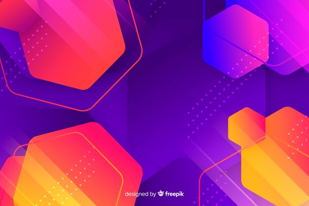 Variedad de fondo colorido hexágonos