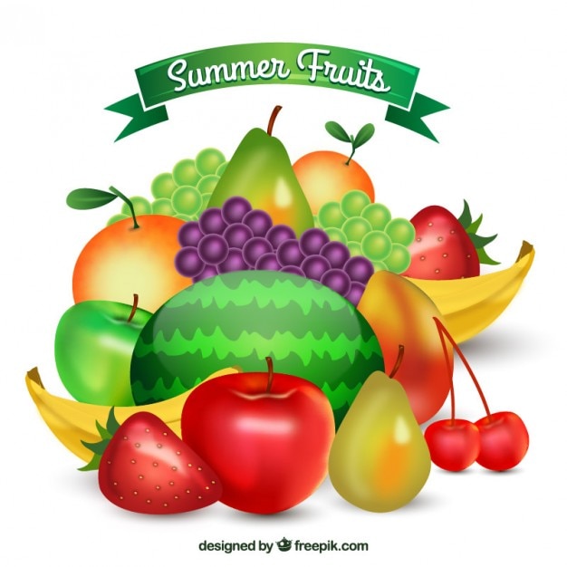 Variedad de frutas de verano