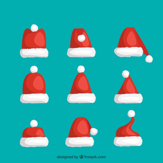 Variedad de gorros de personaje navideño