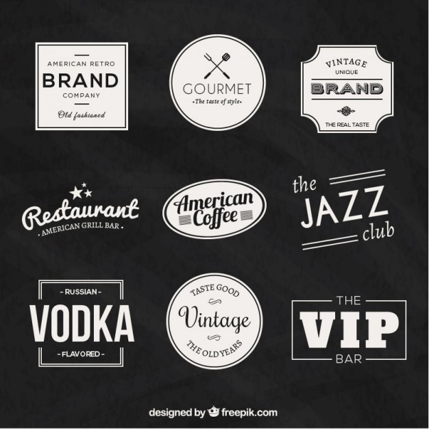 Variedad de insignias vintage