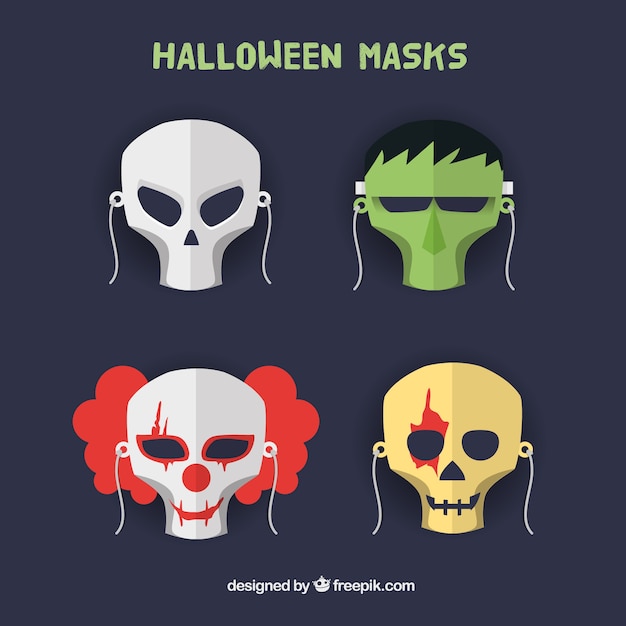 Variedad de máscaras de halloween