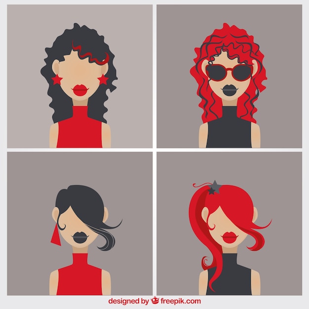 Vector gratuito variedad de mujeres modernas