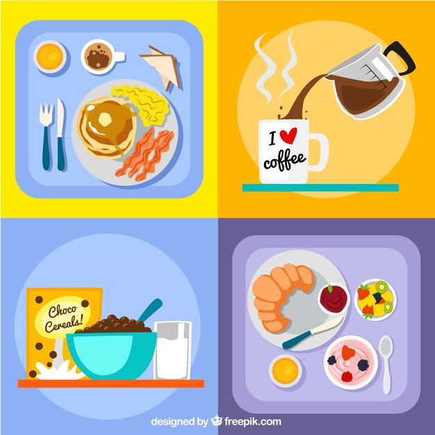 Variedad de recetas de desayuno