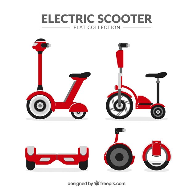 Variedad de scooters eléctricos modernos