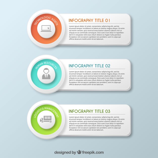 Varios banners infográficos con detalles de color