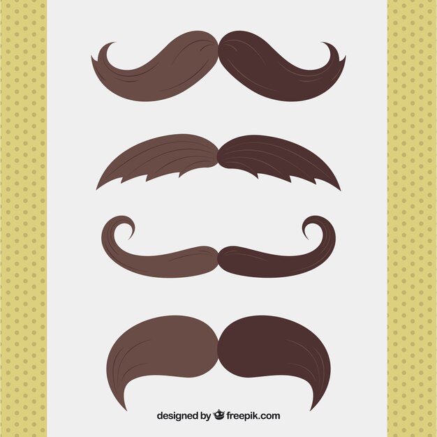 Varios bigotes vintage estilosos