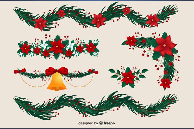Varios diseños para corona de navidad