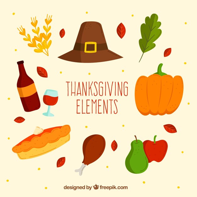Varios elementos de thanksgiving