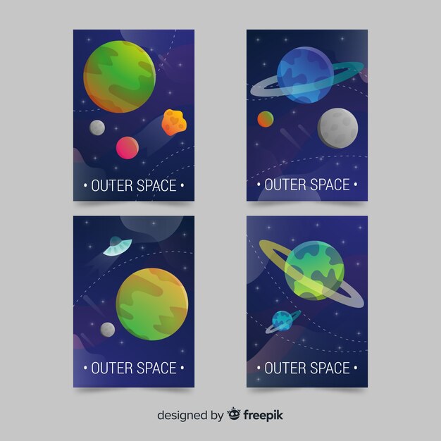 Varios fondos con temática del espacio exterior